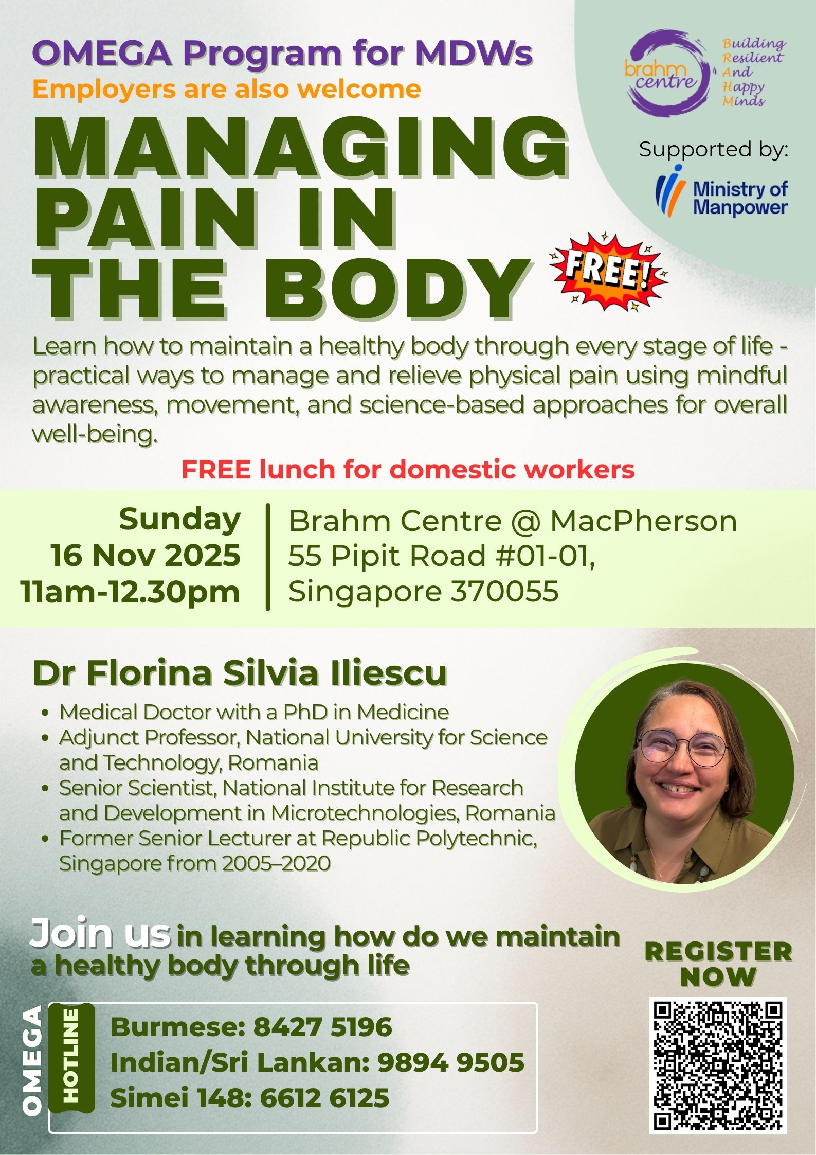 Managing Pain in the body - OMEGA